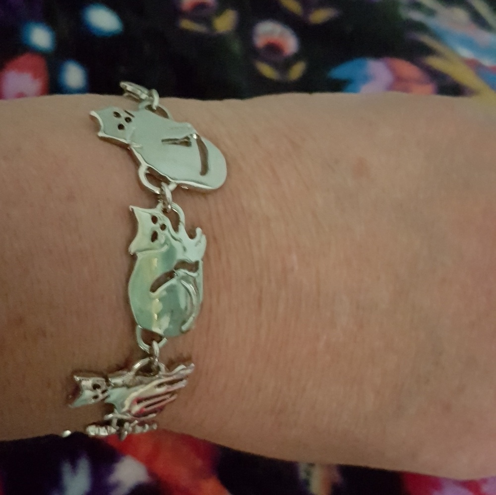 Silver cat bracelet NWT - Picture 4 of 8